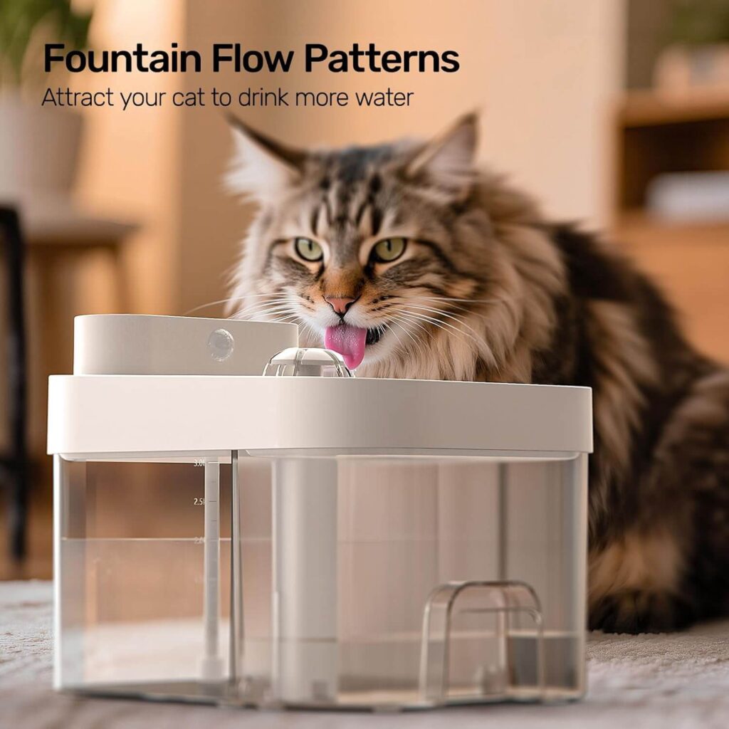 HAPAW Cat Water Fountain - Large-Capacity Water Reservoir